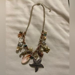 Silver and Rose gold Beachside charm necklace
